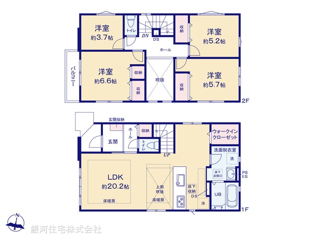 G00390122 埼玉県所沢市上新井４丁目 新築一戸建て 4899万円【間取図】