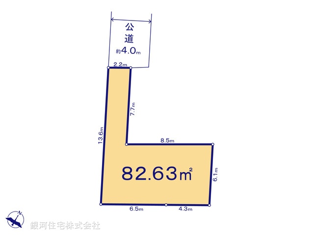 G00390133 東京都杉並区和田１丁目 土地 7330万円【区画図】