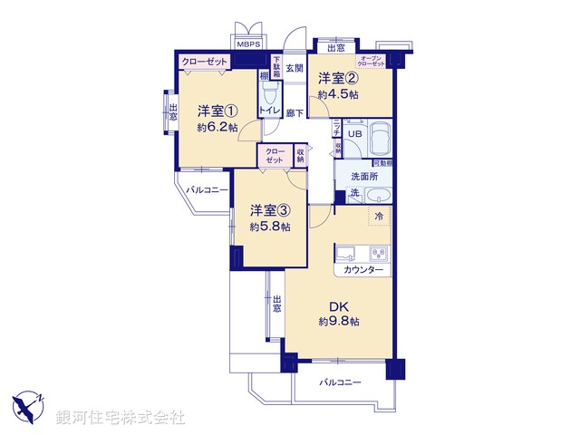 G00390206 東京都八王子市打越町 中古マンション 3180万円【間取図】