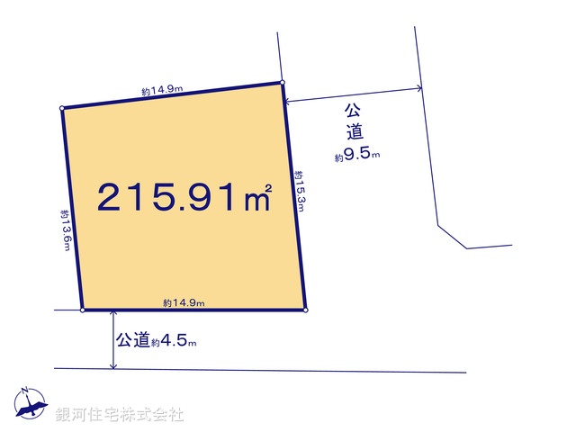 G00390229 神奈川県横浜市港北区高田西５丁目 土地 5330万円【区画図】