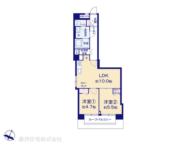 G00390289 東京都中野区弥生町１丁目 中古マンション 4990万円【間取図】