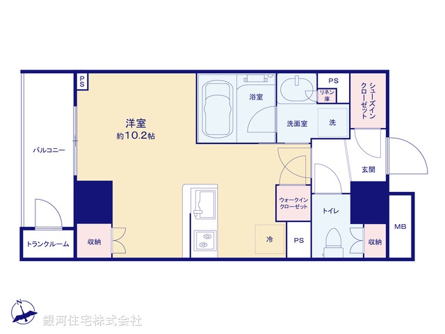 G00390302 東京都新宿区原町３丁目 中古マンション 5790万円【間取図】
