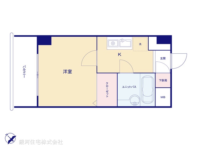 G00390318 東京都千代田区岩本町１丁目 中古マンション 1890万円【間取図】