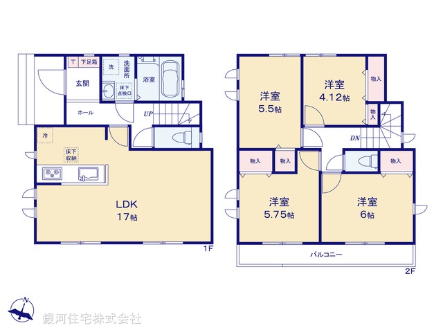 G00390356 埼玉県新座市石神４丁目 新築一戸建て 3390万円【間取図】