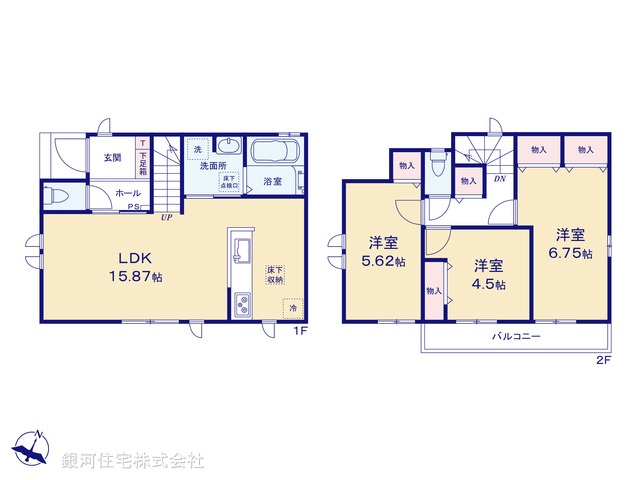 G00390383 埼玉県川越市むさし野 新築一戸建て 2790万円【間取図】
