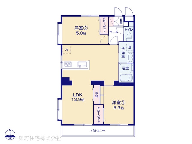 G00390496 神奈川県横浜市泉区和泉中央北４丁目 中古マンション 2999万円【間取図】
