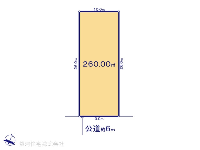 G00390550 埼玉県所沢市東所沢和田２丁目 土地 8600万円【区画図】