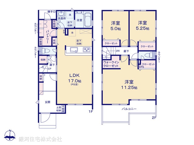 G00390563 埼玉県川越市大字的場 新築一戸建て 4698万円【間取図】