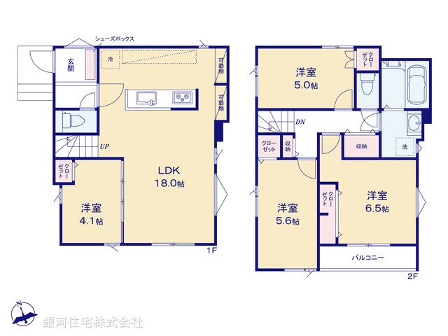 G00390588 千葉県習志野市藤崎６丁目 新築一戸建て 4690万円【間取図】