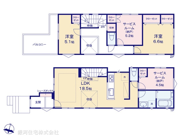 G00390600 千葉県市川市香取１丁目 新築一戸建て 6790万円【間取図】