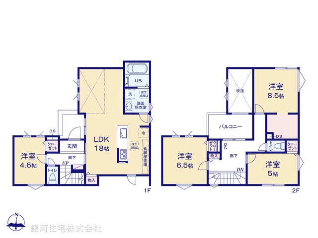 G00390657 埼玉県三郷市新和１丁目 新築一戸建て 4980万円【間取図】