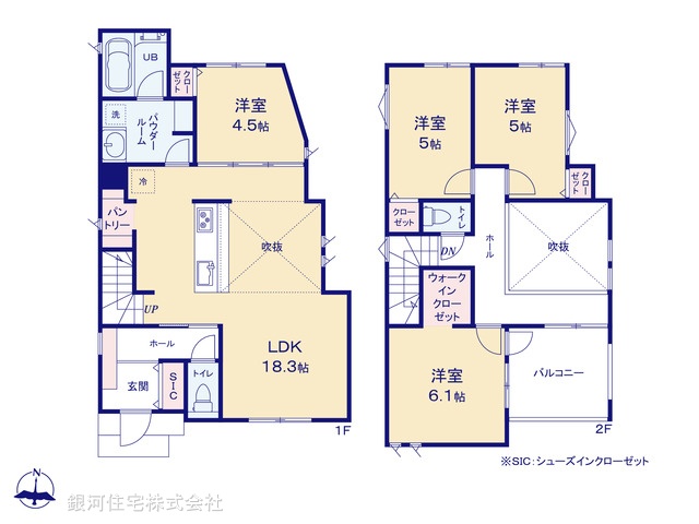 G00390713 神奈川県横浜市鶴見区北寺尾３丁目 新築一戸建て 6380万円【間取図】
