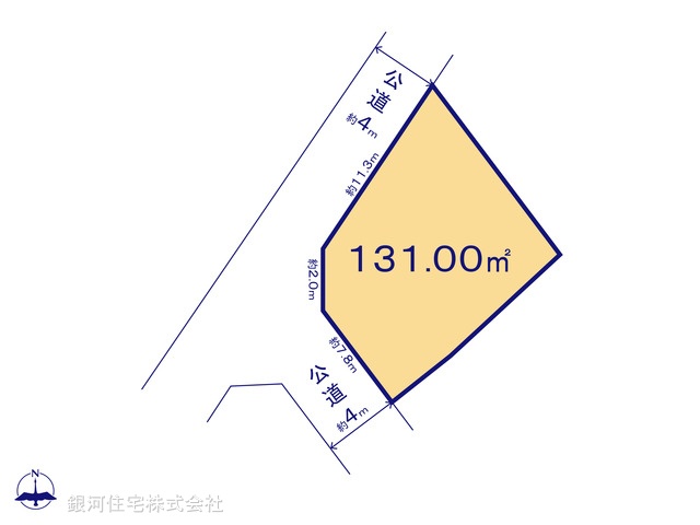 G00390730 神奈川県相模原市南区東大沼４丁目 土地 3480万円【区画図】