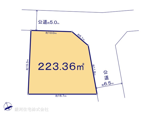 G00390735 神奈川県横浜市港北区高田西４丁目 土地 5980万円【区画図】