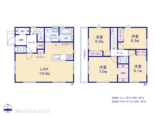 G00390920 東京都町田市小山町 新築一戸建て 5590万円【間取図】
