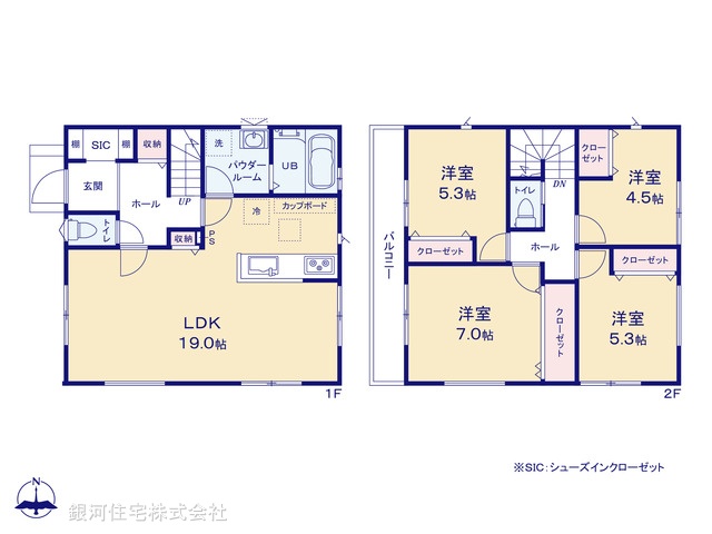 G00390922 東京都町田市小山町 新築一戸建て 5790万円【間取図】