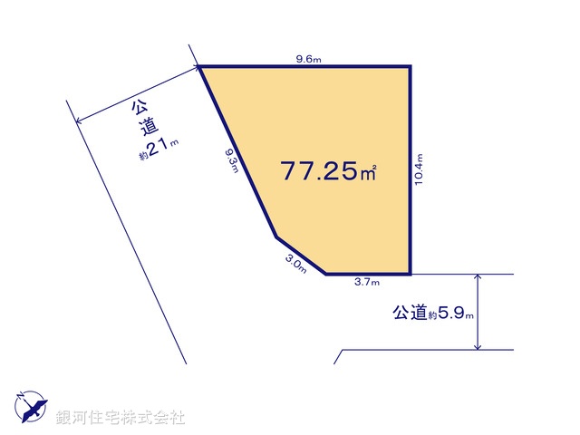 G00391038 千葉県浦安市東野２丁目 土地 5699万円【区画図】
