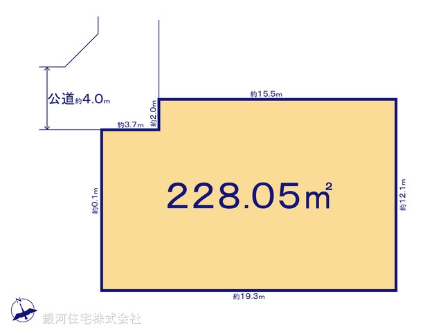 G00391112 東京都立川市錦町１丁目 土地 1億9800万円【区画図】