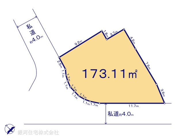 G00391114 東京都八王子市長沼町 土地 3980万円【区画図】