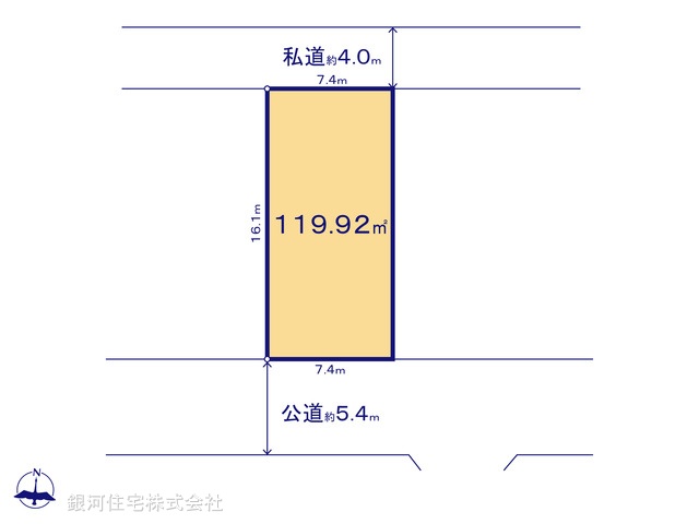 G00391177 東京都練馬区大泉学園町５丁目 土地 5150万円【区画図】