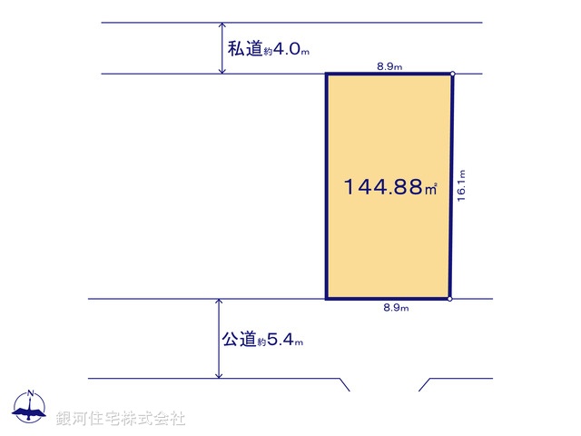 G00391178 東京都練馬区大泉学園町５丁目 土地 5550万円【区画図】