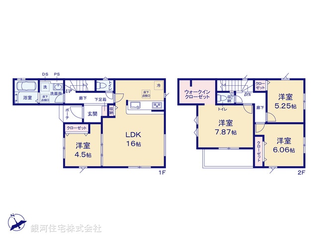 G00391199 埼玉県三郷市早稲田８丁目 新築一戸建て 3780万円【間取図】