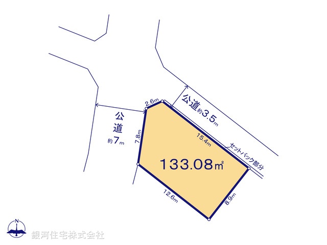 G00391223 神奈川県藤沢市本鵠沼２丁目 土地(建築条件付土地) 7730万円【区画図】