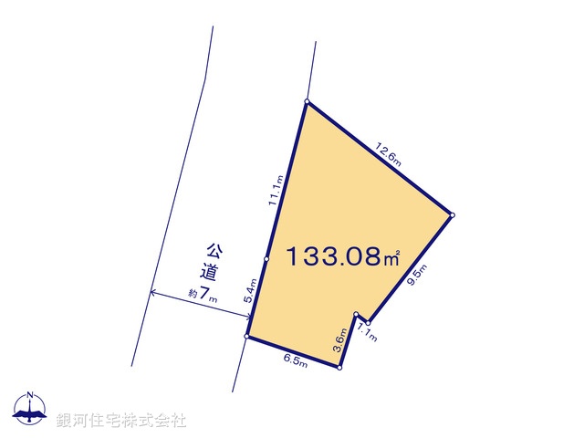 G00391224 神奈川県藤沢市本鵠沼２丁目 土地(建築条件付土地) 7530万円【区画図】