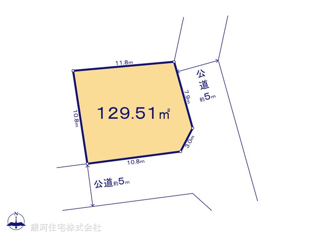 G00391227 神奈川県相模原市中央区上溝 土地 2180万円【区画図】