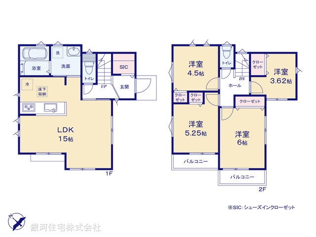 G00391253 神奈川県横浜市戸塚区平戸町 新築一戸建て 4580万円【間取図】