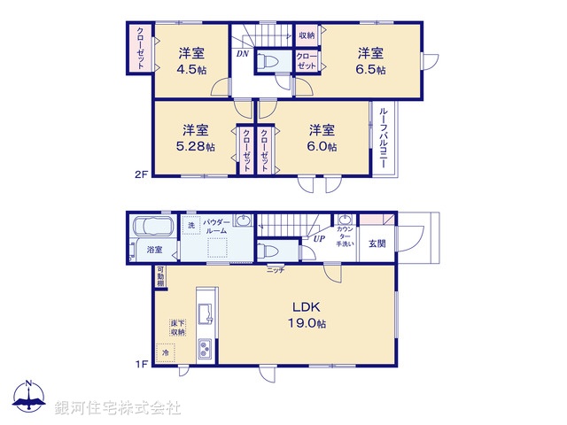 G00391349 千葉県野田市清水 新築一戸建て 2880万円【間取図】