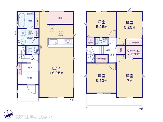G00391355 千葉県市川市曽谷４丁目 新築一戸建て 4290万円【間取図】