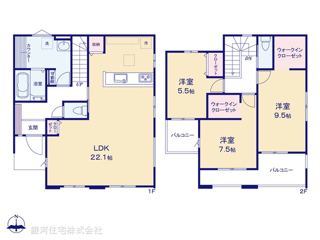 G00391613 千葉県流山市松ヶ丘６丁目 新築一戸建て 4998万円【間取図】
