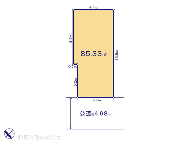 G00391626 千葉県浦安市海楽１丁目 土地 5690万円【区画図】