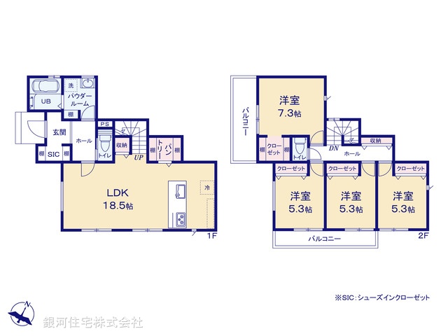G00391632 東京都八王子市絹ヶ丘３丁目 新築一戸建て 4490万円【間取図】