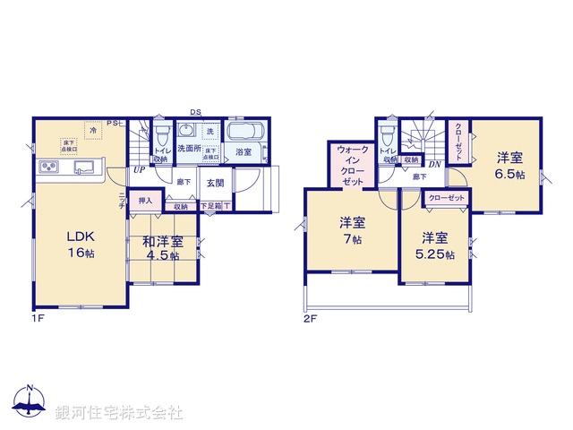 G00391809 埼玉県川越市霞ヶ関北６丁目 新築一戸建て 3499万円【間取図】