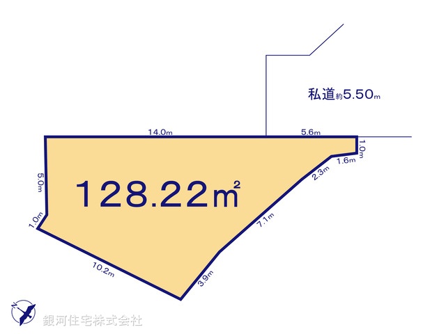 G00391824 神奈川県横浜市鶴見区梶山２丁目 土地 3780万円【区画図】