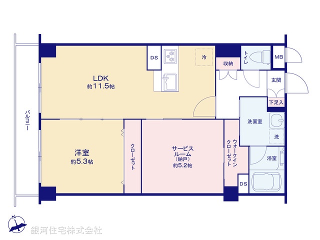 G00391965 東京都台東区今戸２丁目 中古マンション 5180万円【間取図】