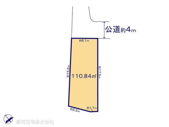 G00392057 神奈川県藤沢市高倉 土地 3990万円【区画図】