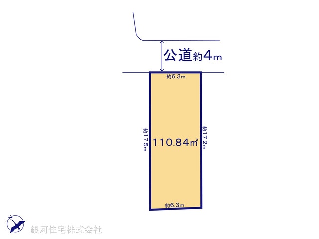 G00392058 神奈川県藤沢市高倉 土地 3990万円【区画図】