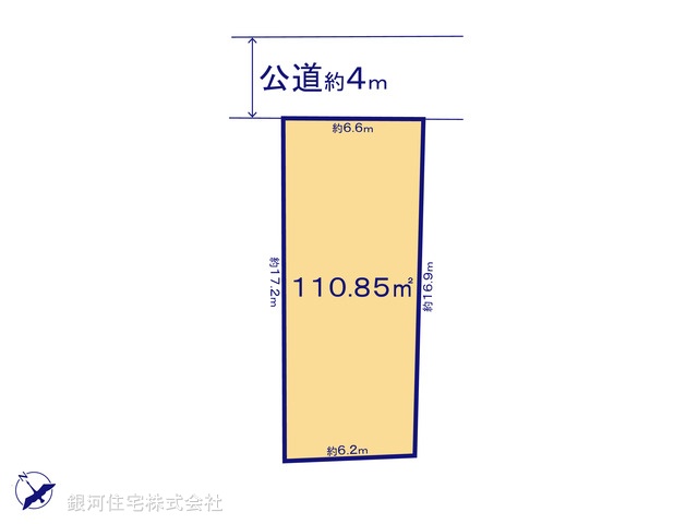 G00392059 神奈川県藤沢市高倉 土地 3990万円【区画図】