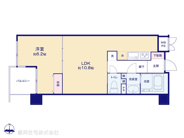 G00392087 東京都文京区関口１丁目 中古マンション 6680万円【間取図】