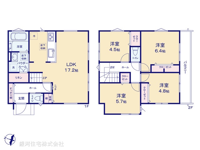 G00392096 神奈川県横須賀市公郷町４丁目 新築一戸建て 4580万円【間取図】