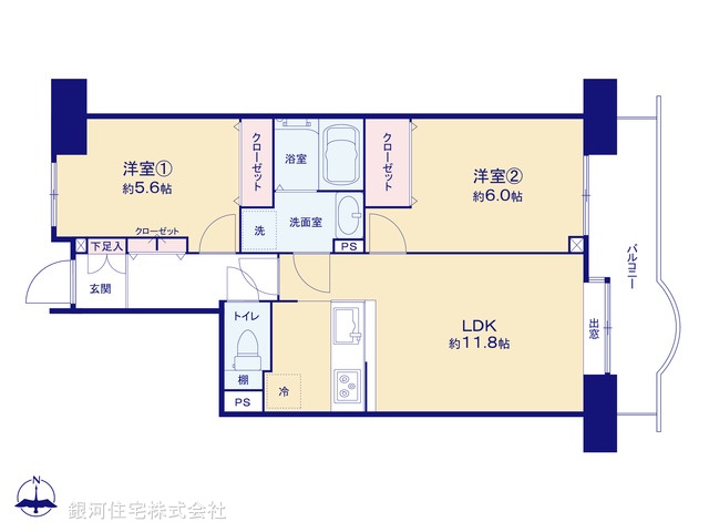 G00392114 東京都足立区西保木間２丁目 中古マンション 3099万円【間取図】