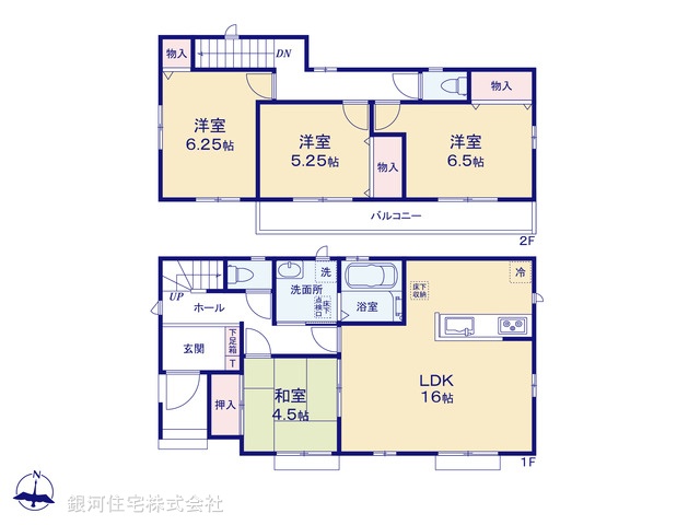 G00392163 埼玉県三郷市戸ヶ崎５丁目 新築一戸建て 3890万円【間取図】