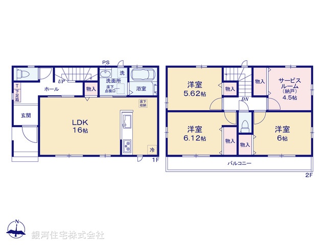 G00392164 埼玉県三郷市戸ヶ崎５丁目 新築一戸建て 3790万円【間取図】