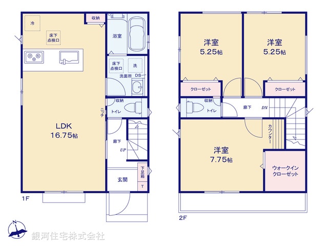 G00392214 埼玉県川越市新宿町３丁目 新築一戸建て 5290万円【間取図】
