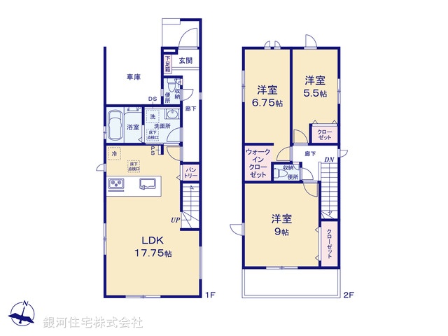 G00392284 埼玉県所沢市けやき台１丁目 新築一戸建て 4390万円【間取図】