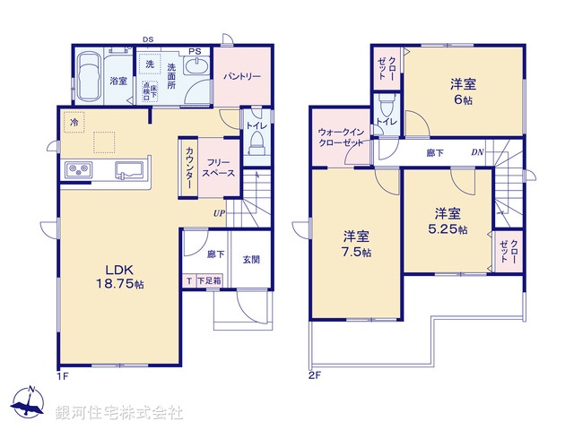 G00392286 埼玉県越谷市弥栄町４丁目 新築一戸建て 3680万円【間取図】