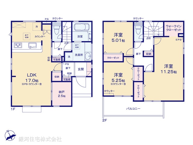 G00392335 埼玉県草加市新善町 新築一戸建て 4690万円【間取図】